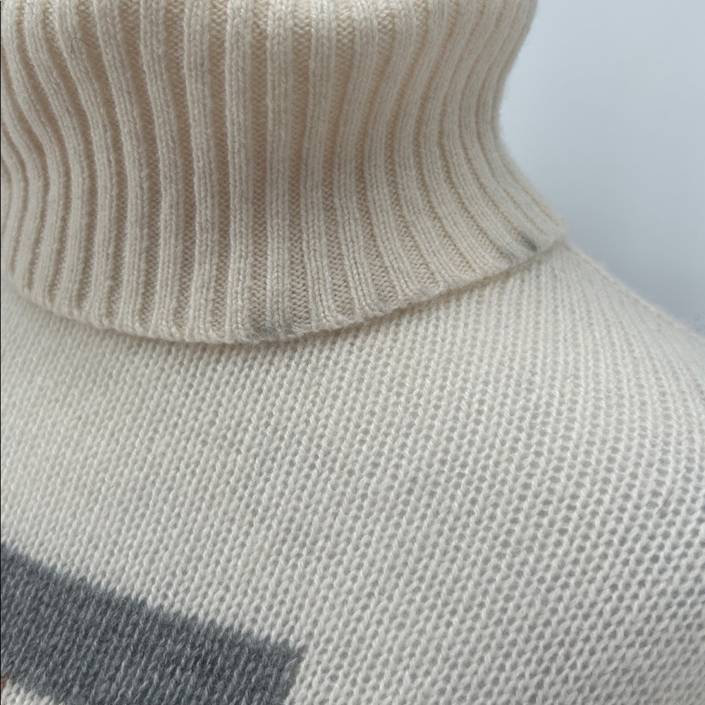 Perch x Apres 100% Cashmere Turtleneck Sweater Aztec Geometric Small - Picture 6 of 12